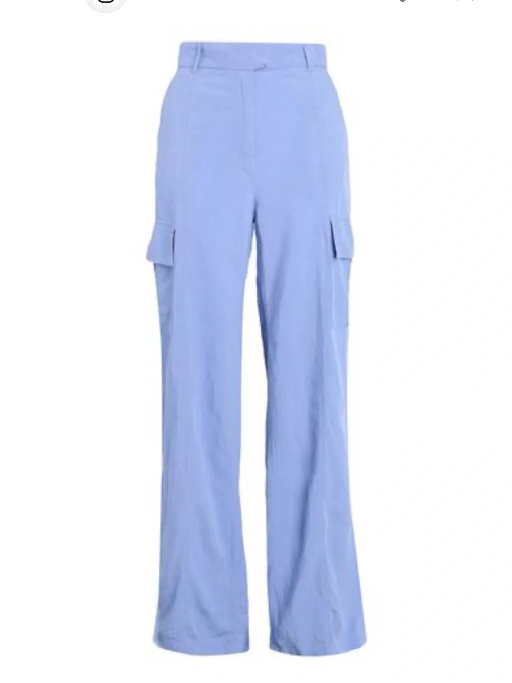& Other Stories Wide-Leg Cargo Pants NWT Size 0 In Blue (Periwinkle/Purple) - Picture 2 of 13